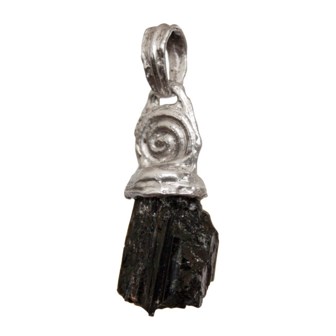 Silver Spiral Black Tourmaline Talisman - Image 6