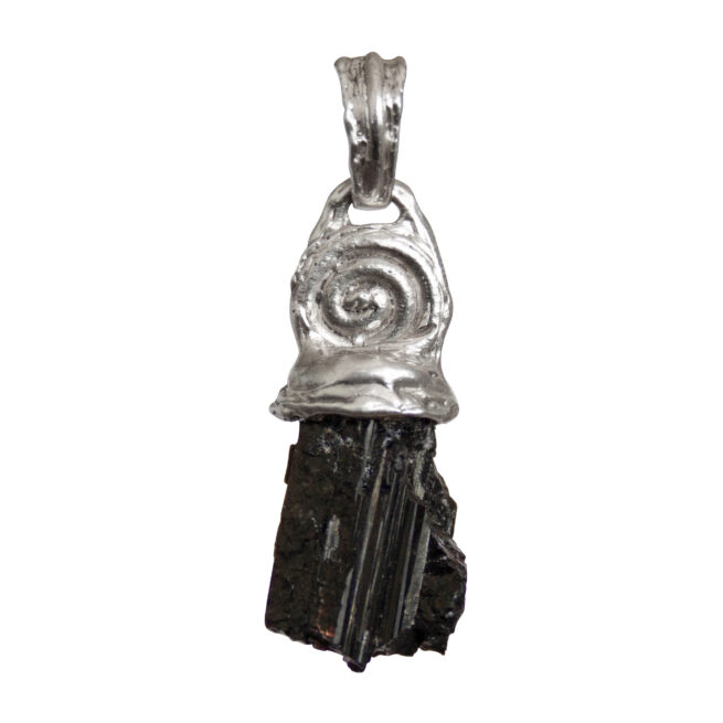 Silver Spiral Black Tourmaline Talisman - Image 4