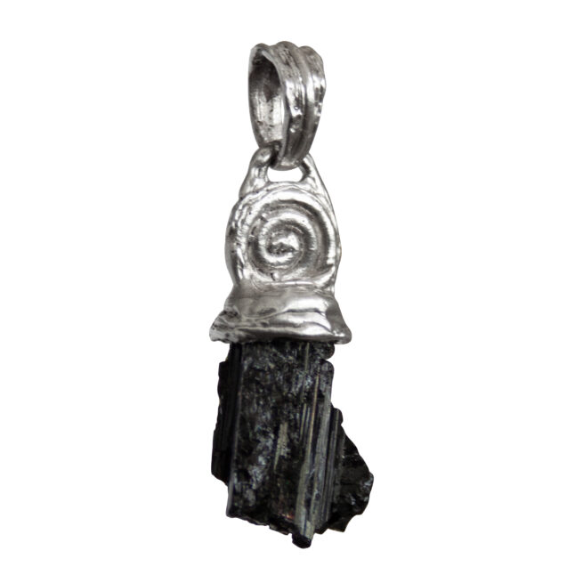 Silver Spiral Black Tourmaline Talisman - Image 5