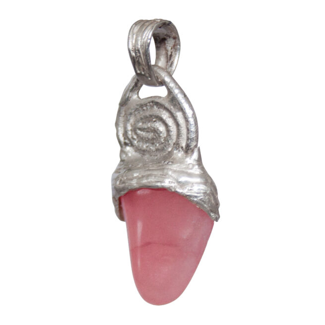 Silver Spiral Rhodochrosite Pendant - Image 3