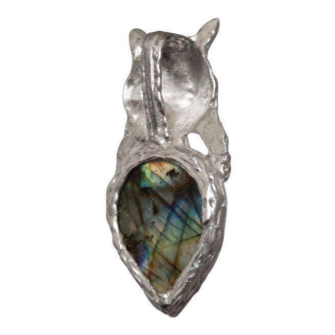 Silver Wolf Labradorite Pendant - Image 5