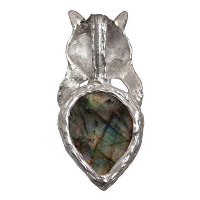 Silver Wolf Labradorite Pendant - Image 6