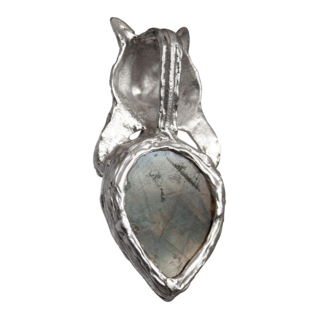 Silver Wolf Labradorite Pendant - Image 4