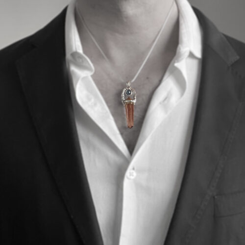 Smoky Quartz Kyanite Pendant