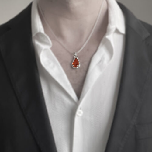 Sterling Silver Amber Talisman