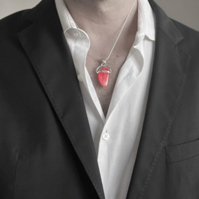 Sterling Silver Rhodochrosite Talisman