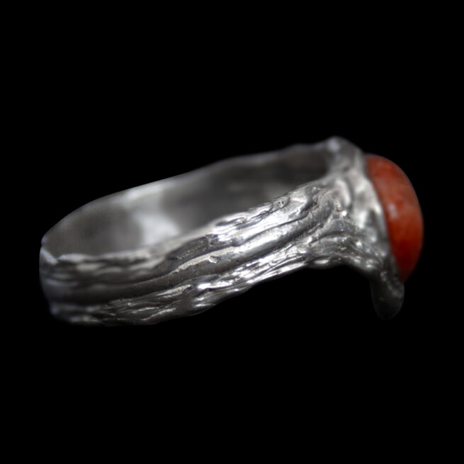 Sunstone Teardrop Silver Ring - Image 3
