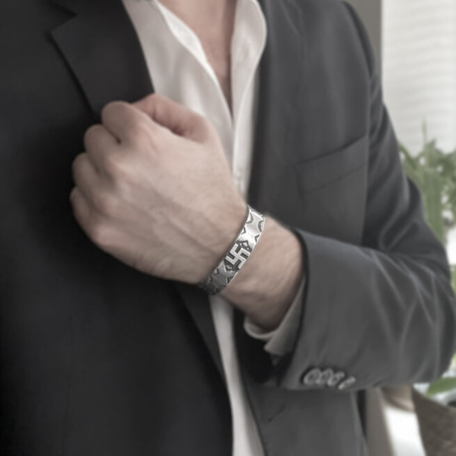 Bracelet Argent Bûches Tournoyantes – Image 10