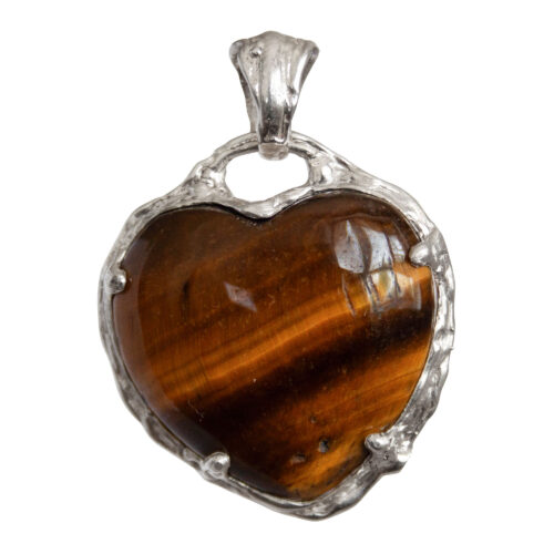 Tiger's Eye Heart Pendant