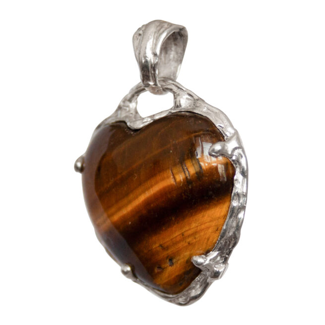 Tiger's Eye Heart Pendant - Image 3