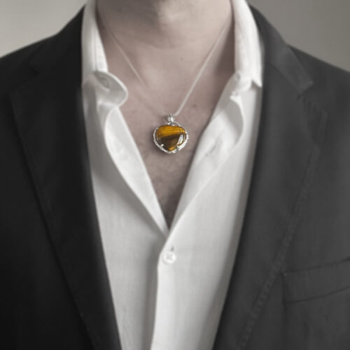 Tiger's Eye Heart Pendant