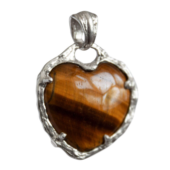 Tiger's Eye Heart Pendant - Image 5
