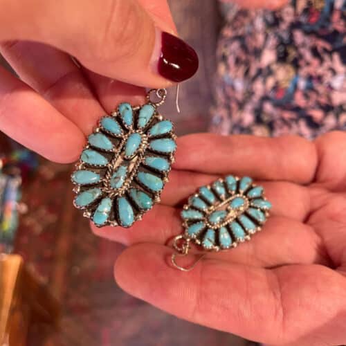 Zeita Begay Zuni Turquoise Earrings