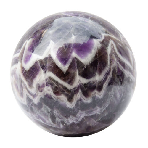 Large Chevron Amethyst Sphere