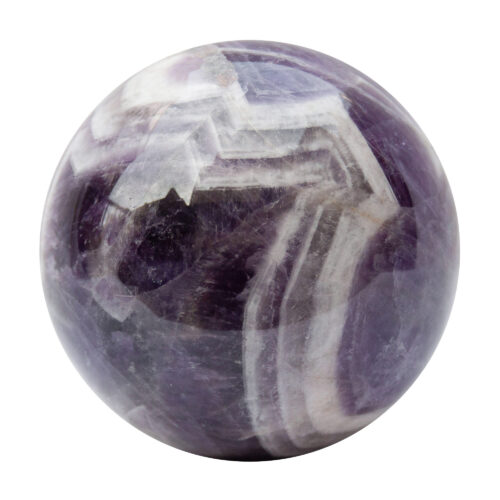 White Stripe Amethyst Sphere