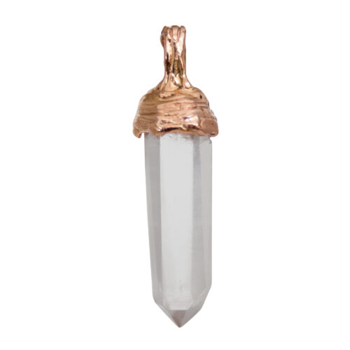 18K Clear Quartz Pendant