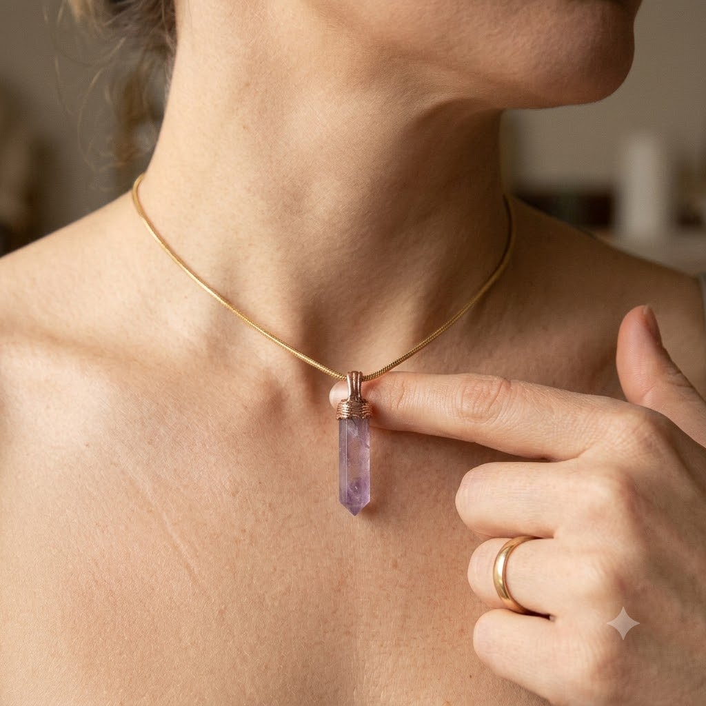 9K Gold Crown Chakra Pendant
