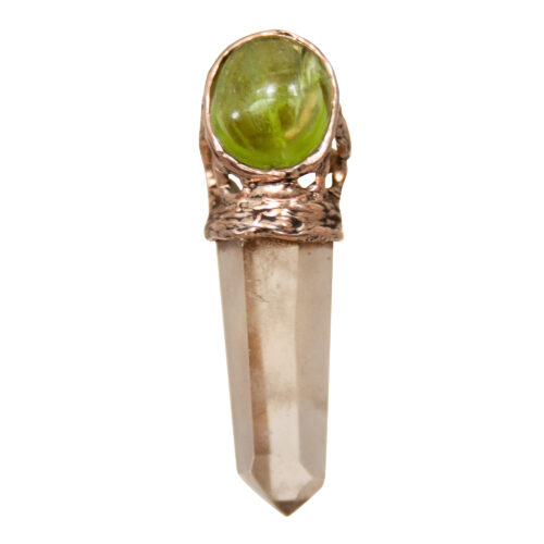 9K Gold Peridot Citrine Pendant