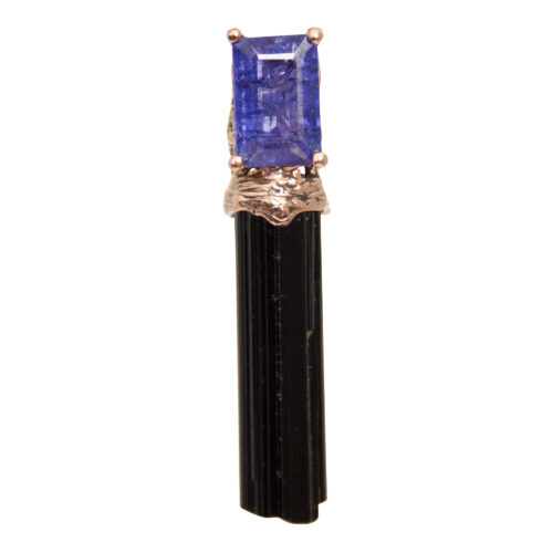 9K Gold Tanzanite Tourmaline Pendant