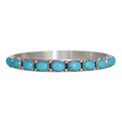 Circular Navajo Turquoise Spencer Bangle