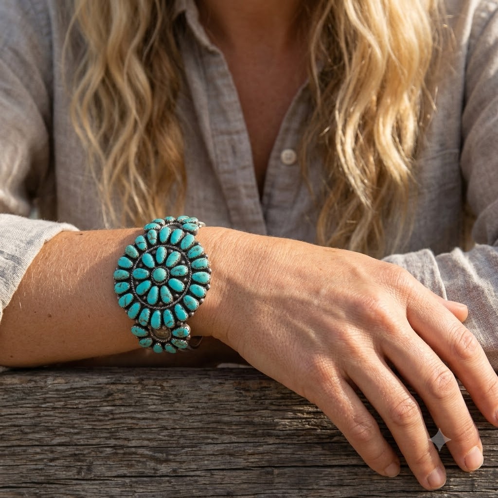 Classic Turquoise Sunburst Bracelet