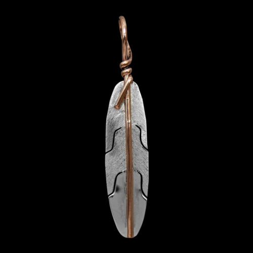 Gold Silver Feather Pendant