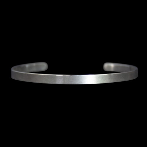 Large Plain Silver Bracelet