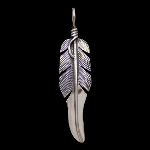Lena Platero Silver Feather Pendant