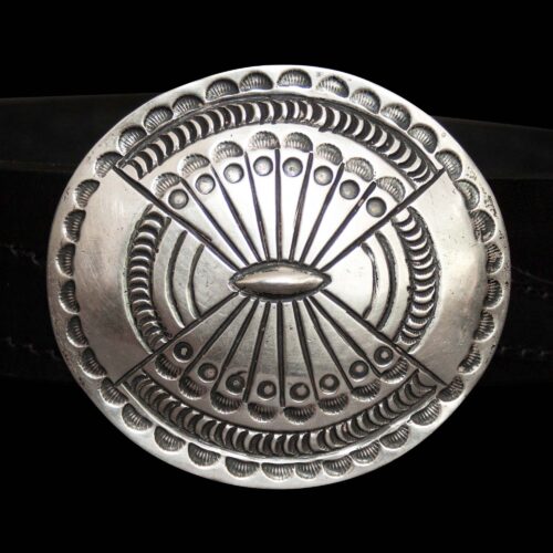 Round Navajo Silver Buckle