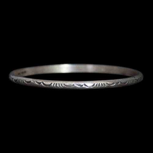 Silver Circular Navajo Bangle