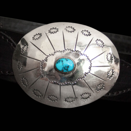 Silver Turquoise Navajo Buckle