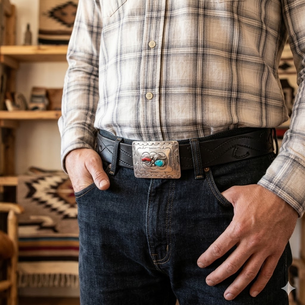 Traditional Native American Belt Buckle
