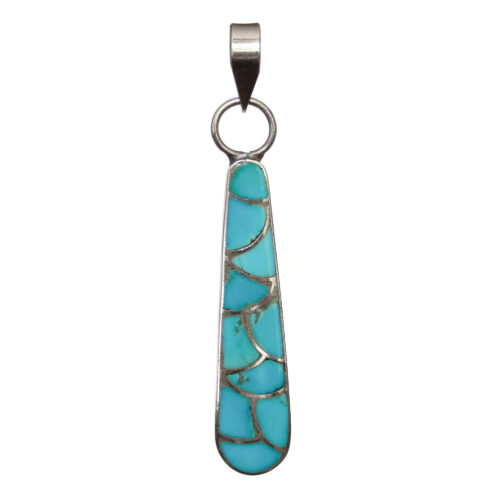 Turquoise Fish Scale Pendant