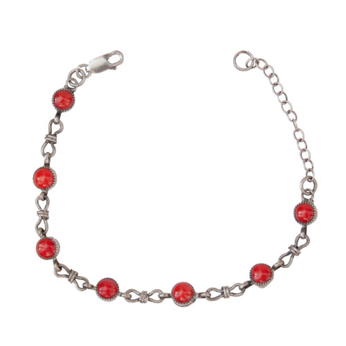 Zuni Coral Chain Bracelet