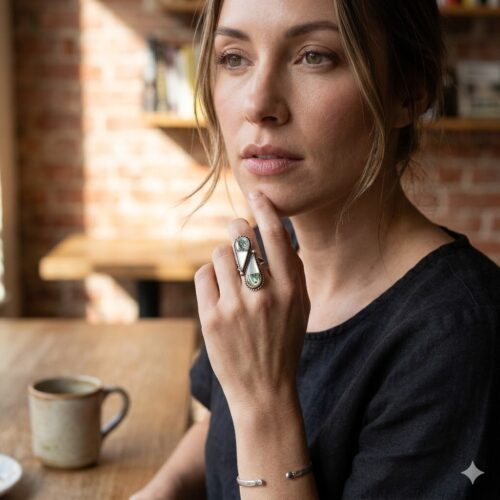 Double Teardrop Zuni Ring