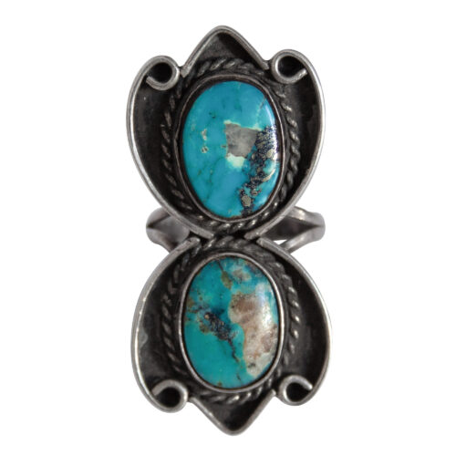 Double Turquoise Navajo Ring