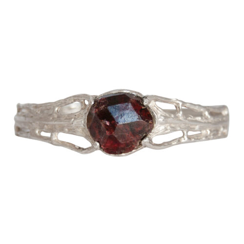 Hessonite Garnet Silver Bracelet