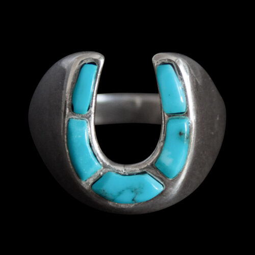 Turquoise Horseshoe Zuni Ring
