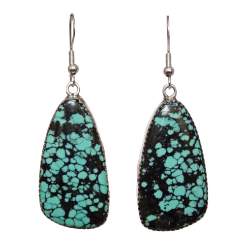 Black Matrix Turquoise Earrings