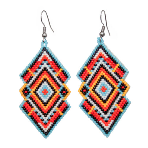Double Diamond Native Earrings