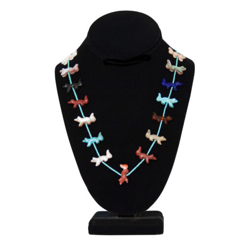Multicolour Zuni Wolf Necklace