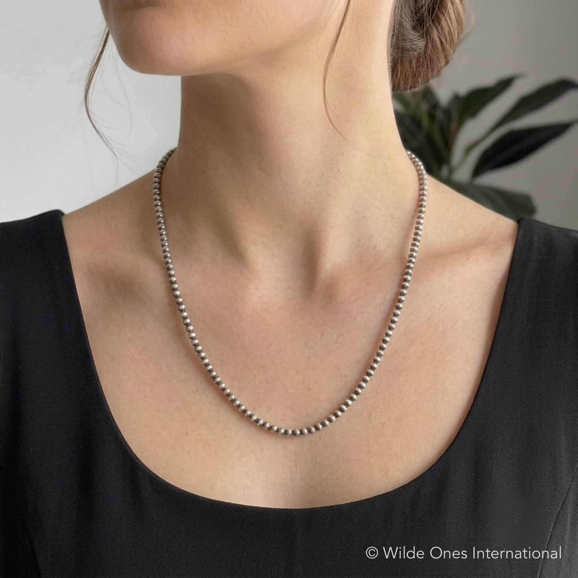 Collier Argent Perle Ronde – Image 5