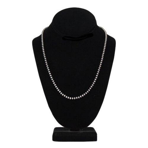 Round Silver Bead Necklace