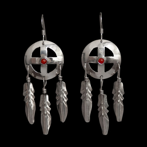 Spirit Shield Coral Earrings