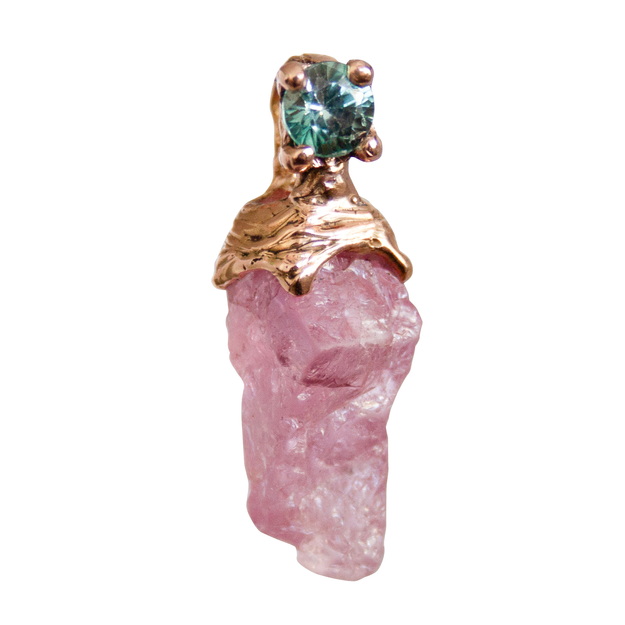 18K Gold Blue Pink Spinel - Image 2
