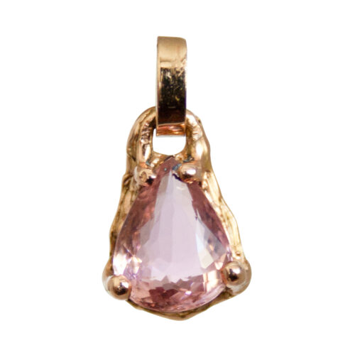 18K Gold Brown Topaz Pendant