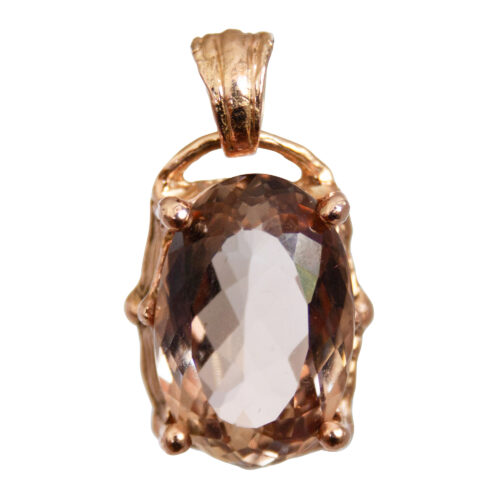 18K Gold Champagne Topaz Pendant