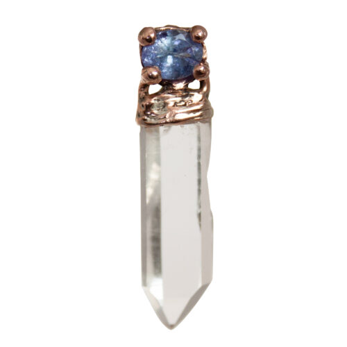 9K Gold Quartz Tanzanite Pendant