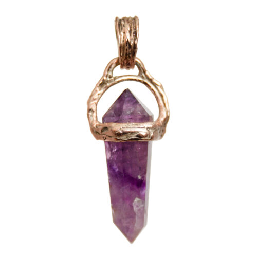 9K Gold Tapered Amethyst Crystal