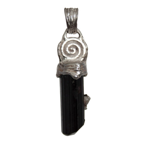 Black Tourmaline Spiral Setting